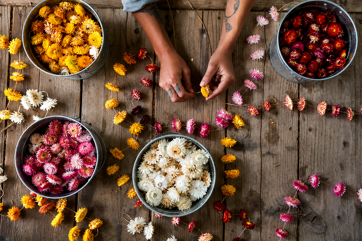Strawflower Garlands